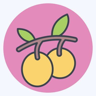 Simge zeytinyağı. Fruit ve Sebze Renk Eşi tarzında. Basit dizayn edilebilir. Basit resimleme