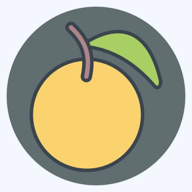 Simge portakalı. Fruit ve Sebze Renk Eşi tarzında. Basit dizayn edilebilir. Basit resimleme