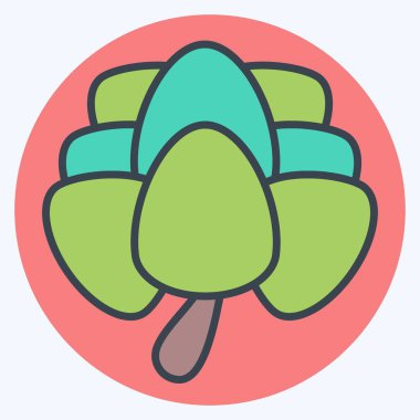 Simge enginarı. Fruit ve Sebze Renk Eşi tarzında. Basit dizayn edilebilir. Basit resimleme