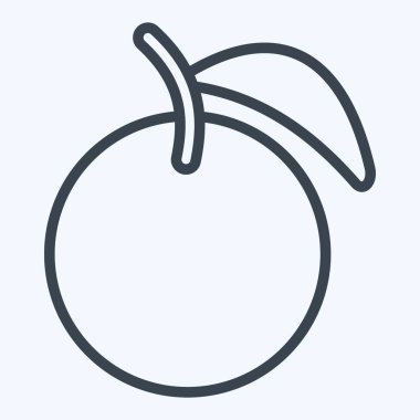 Simge portakalı. Fruit ve Sebze çizgisi tarzıyla ilgili. Basit dizayn edilebilir. Basit resimleme