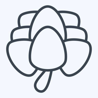 Simge enginarı. Fruit ve Sebze çizgisi tarzıyla ilgili. Basit dizayn edilebilir. Basit resimleme