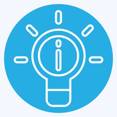 İkona fikri. İletişim sembolüyle ilgili. Mavi gözlü. Basit dizayn edilebilir. Basit resimleme