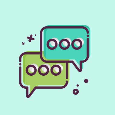 Simge Sohbeti. İletişim sembolüyle ilgili. MBE tarzı. Basit dizayn edilebilir. Basit resimleme