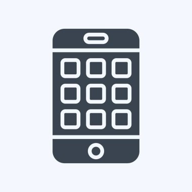 Simge uygulamaları. İletişim sembolüyle ilgili. Kabartma tarzı. Basit dizayn edilebilir. Basit resimleme