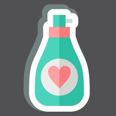 Etiket Parfümü. Fransa sembolüyle ilgili. Basit dizayn edilebilir. Basit resimleme