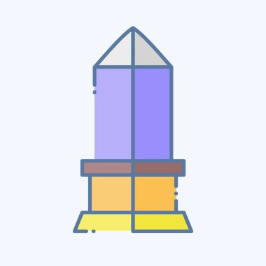 De La Concorde Simgesi. Fransa sembolüyle ilgili. Karalama stili. Basit dizayn edilebilir. Basit resimleme