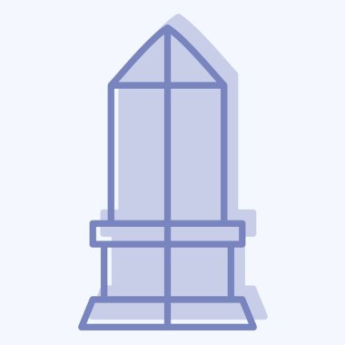 De La Concorde Simgesi. Fransa sembolüyle ilgili. İki ton stili. Basit dizayn edilebilir. Basit resimleme