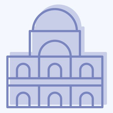 Simge Des Invalides. Fransa sembolüyle ilgili. İki ton stili. Basit dizayn edilebilir. Basit resimleme