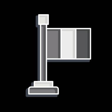 Simge Ulusal Bayrağı. Fransa sembolüyle ilgili. Parlak bir stil. Basit dizayn edilebilir. Basit resimleme