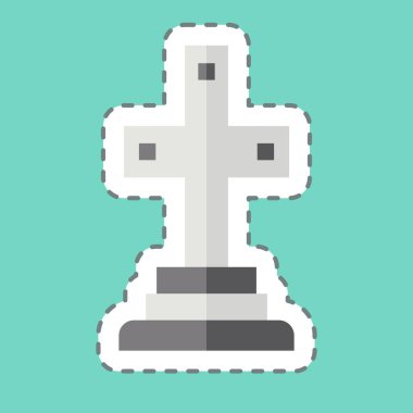 Çıkartma çizgisi yeraltı mezarlığını kesti. Fransa sembolüyle ilgili. Basit dizayn edilebilir. Basit resimleme