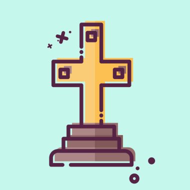 İkon Yeraltı Mezarlığı. Fransa sembolüyle ilgili. MBE tarzı. Basit dizayn edilebilir. Basit resimleme