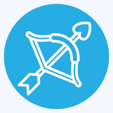 Simge oku. Sevgililer Günü sembolüyle ilgili. Mavi gözlü. Basit dizayn edilebilir. Basit resimleme