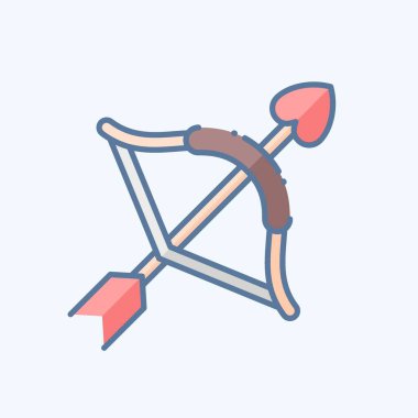 Simge oku. Sevgililer Günü sembolüyle ilgili. Karalama stili. Basit dizayn edilebilir. Basit resimleme