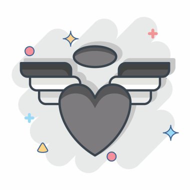 Simge açısı. Sevgililer Günü sembolüyle ilgili. Çizgi roman. Basit dizayn edilebilir. Basit resimleme