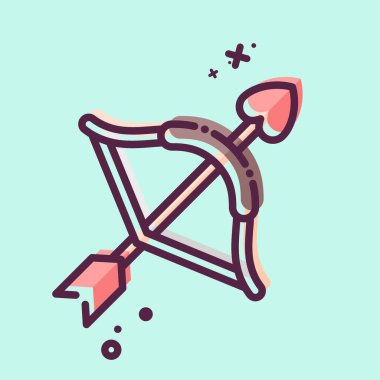 Simge oku. Sevgililer Günü sembolüyle ilgili. MBE tarzı. Basit dizayn edilebilir. Basit resimleme