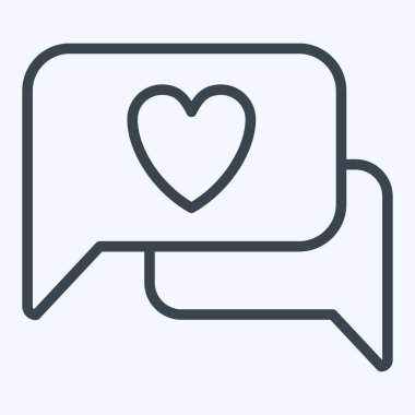 Simgesel Romantik Sohbet. Sevgililer Günü sembolüyle ilgili. Sıra tarzı. Basit dizayn edilebilir. Basit resimleme