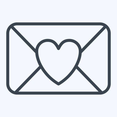 Simge Aşk Mektubu. Sevgililer Günü sembolüyle ilgili. Sıra tarzı. Basit dizayn edilebilir. Basit resimleme