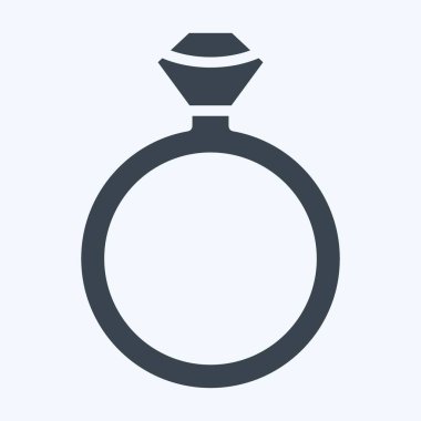 Simge Elmas Yüzüğü. Sevgililer Günü sembolüyle ilgili. Kabartma tarzı. Basit dizayn edilebilir. Basit resimleme