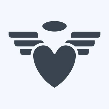 Simge açısı. Sevgililer Günü sembolüyle ilgili. Kabartma tarzı. Basit dizayn edilebilir. Basit resimleme