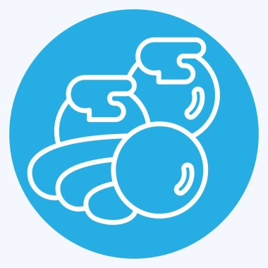 Simge Tako. Suşi sembolüyle ilgili. Mavi gözlü. Basit dizayn edilebilir. Basit resimleme