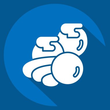 Simge Tako. Suşi sembolüyle ilgili. Uzun gölge tarzı. Basit dizayn edilebilir. Basit resimleme