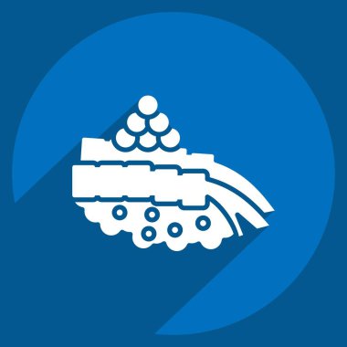 Simge Amaebi. Suşi sembolüyle ilgili. Uzun gölge tarzı. Basit dizayn edilebilir. Basit resimleme