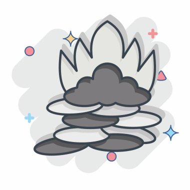 İkon Shirasu. Suşi sembolüyle ilgili. Çizgi roman. Basit dizayn edilebilir. Basit resimleme