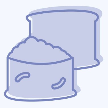 Icon Inari. Suşi sembolüyle ilgili. İki ton stili. Basit dizayn edilebilir. Basit resimleme