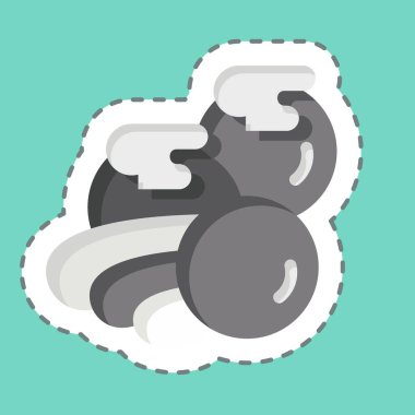 Etiket çizgisi Tako 'yu kesti. Suşi sembolüyle ilgili. Basit dizayn edilebilir. Basit resimleme