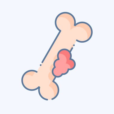 Simge Kemiği Kanseri. Dünya Kanseri sembolüyle ilgili. Karalama stili. Basit dizayn edilebilir. Basit resimleme