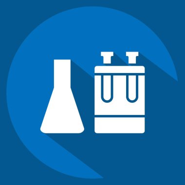 Simge Laboratuvarı. Dünya Kanseri sembolüyle ilgili. Uzun gölge tarzı. Basit dizayn edilebilir. Basit resimleme