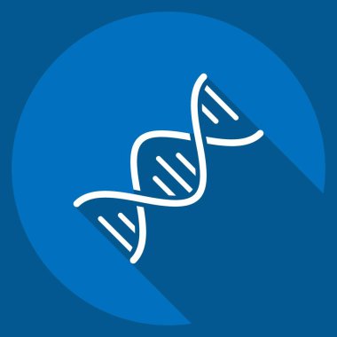 Simge DNA 'sı. Dünya Kanseri sembolüyle ilgili. Uzun gölge tarzı. Basit dizayn edilebilir. Basit resimleme