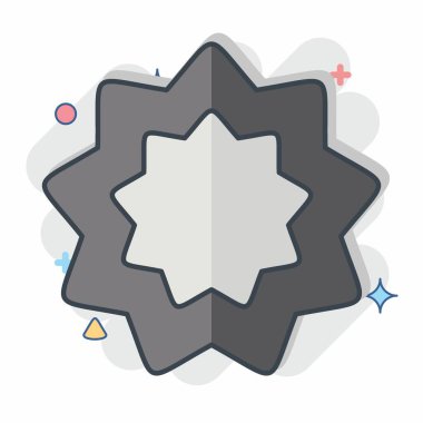 İkon kanserojen. Dünya Kanseri sembolüyle ilgili. Çizgi roman. Basit dizayn edilebilir. Basit resimleme