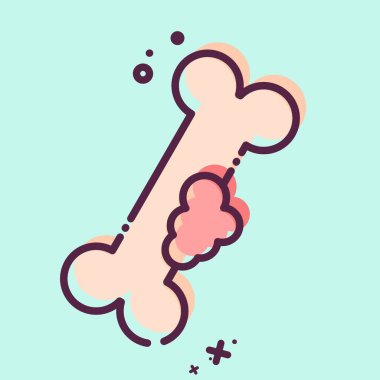 Simge Kemiği Kanseri. Dünya Kanseri sembolüyle ilgili. MBE tarzı. Basit dizayn edilebilir. Basit resimleme