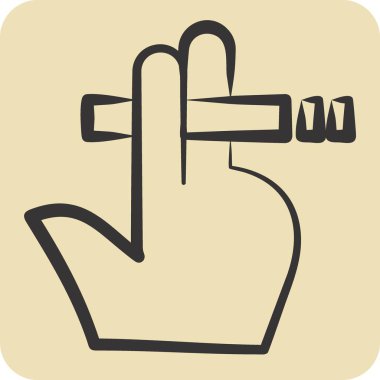 Simge Dumanı. Dünya Kanseri sembolüyle ilgili. El çizimi tarzı. Basit dizayn edilebilir. Basit resimleme