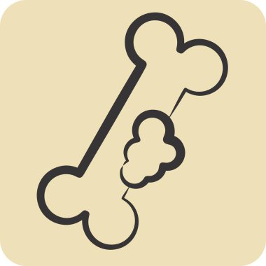 Simge Kemiği Kanseri. Dünya Kanseri sembolüyle ilgili. El çizimi tarzı. Basit dizayn edilebilir. Basit resimleme