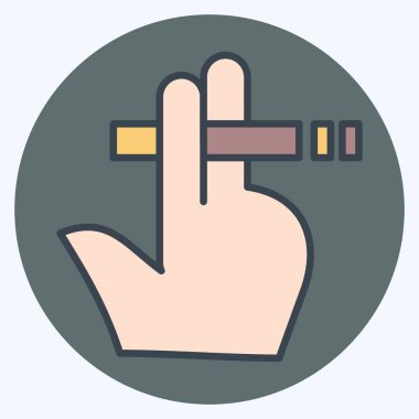 Simge Dumanı. Dünya Kanseri sembolüyle ilgili. renk arkadaşı stili. Basit dizayn edilebilir. Basit resimleme