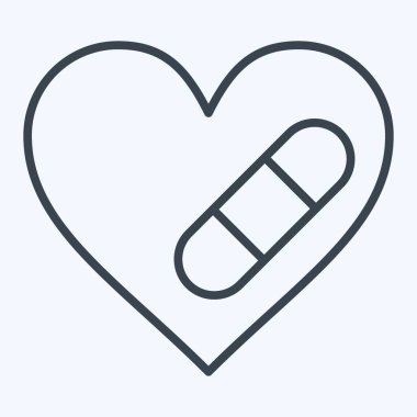 İkon tedavisi. Dünya Kanseri sembolüyle ilgili. Sıra tarzı. Basit dizayn edilebilir. Basit resimleme