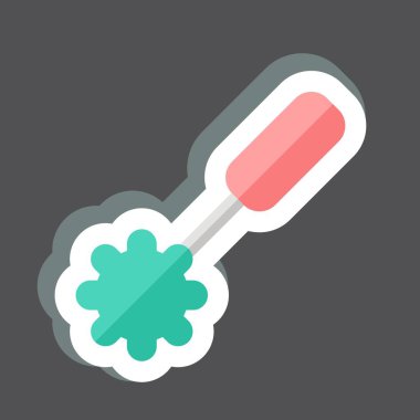 Çıkartma Tuvalet Fırçası 2 Temizlik sembolüyle ilgili. Basit dizayn edilebilir. Basit resimleme