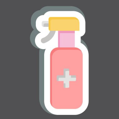 Çıkartma spreyi. Temizlik sembolüyle ilgili. Basit dizayn edilebilir. Basit resimleme