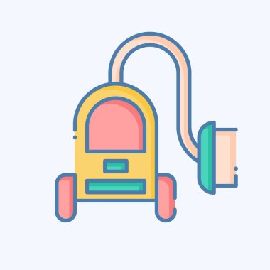 Simge Süpürge Temizleyici. Temizlik sembolüyle ilgili. Karalama stili. Basit dizayn edilebilir. Basit resimleme