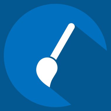 Simge paspası. Temizlik sembolüyle ilgili. Uzun gölge tarzı. Basit dizayn edilebilir. Basit illüstrasyon 1