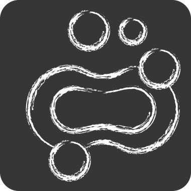 Simge kabarcığı. Temizlik sembolüyle ilgili. Tebeşir stili. Basit dizayn edilebilir. Basit resimleme