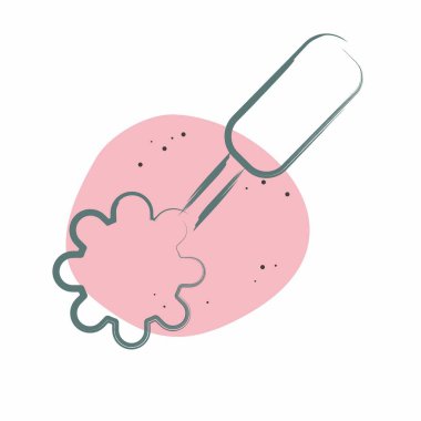 Temizlik sembolü ile ilgili ikon tuvalet fırçası 2. Renkli Leke Biçimi. Basit dizayn edilebilir. Basit resimleme