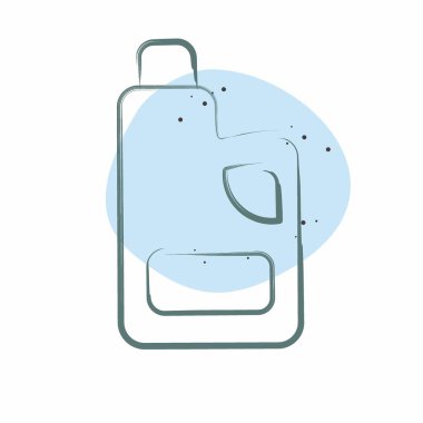 Simge kumaş yumuşaklığı. Temizlik sembolüyle ilgili. Renkli Leke Biçimi. Basit dizayn edilebilir. Basit resimleme