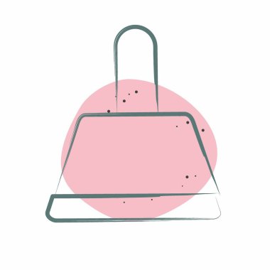 Icon faraş. Temizlik sembolüyle ilgili. Renkli Leke Biçimi. Basit dizayn edilebilir. Basit resimleme