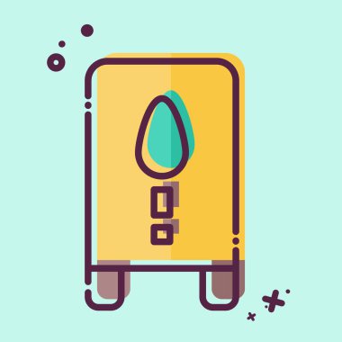 Simge Islak Yer İşareti. Temizlik sembolüyle ilgili. MBE tarzı. Basit dizayn edilebilir. Basit resimleme