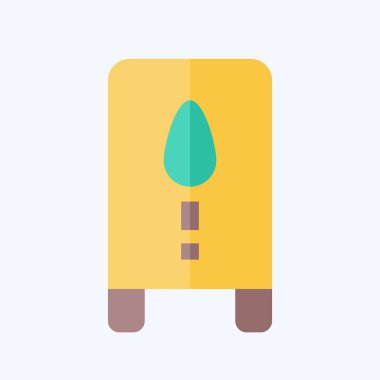 Simge Islak Yer İşareti. Temizlik sembolüyle ilgili. Düz stil. Basit dizayn edilebilir. Basit resimleme