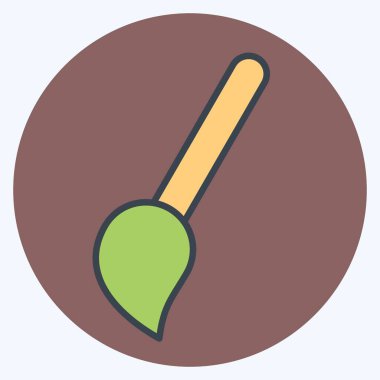 Simge paspası. Temizlik sembolüyle ilgili. renk arkadaşı stili. Basit dizayn edilebilir. Basit illüstrasyon 1