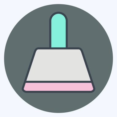 Icon faraş. Temizlik sembolüyle ilgili. renk arkadaşı stili. Basit dizayn edilebilir. Basit resimleme